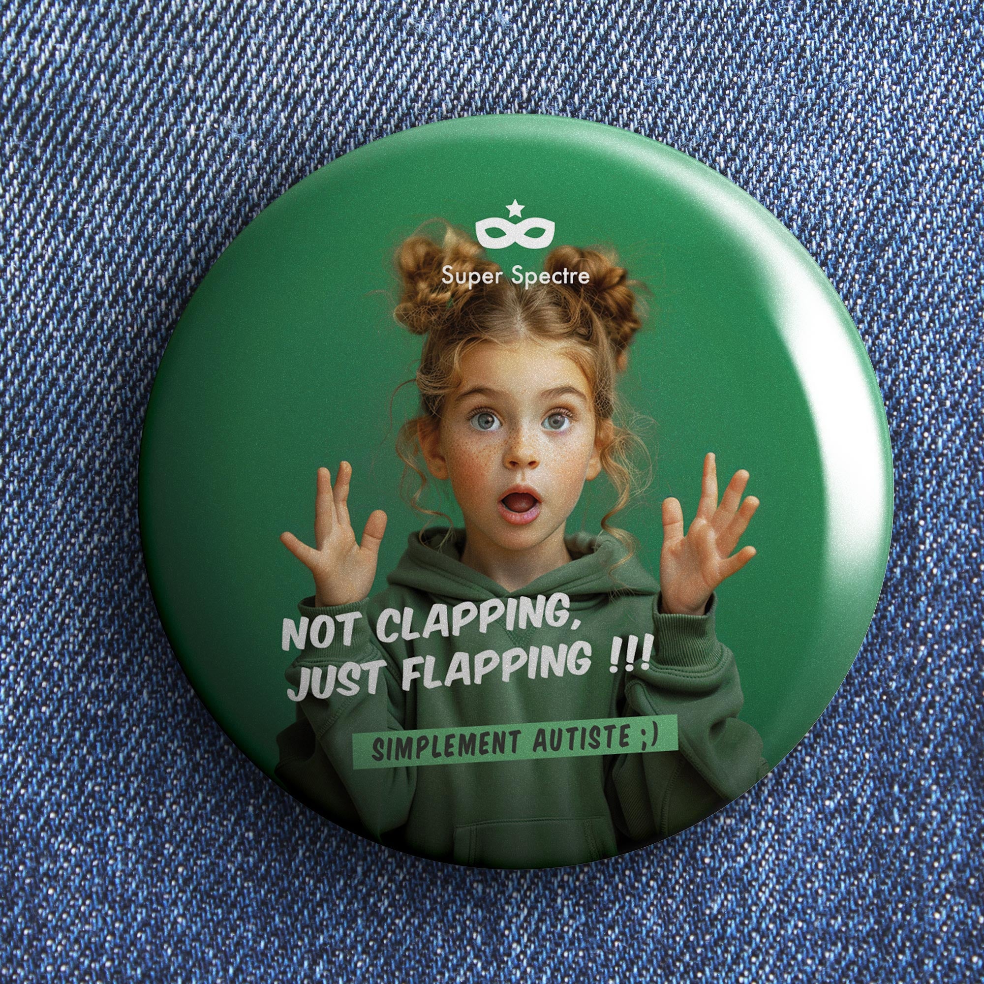 Badge de sensibilisation autisme - vert