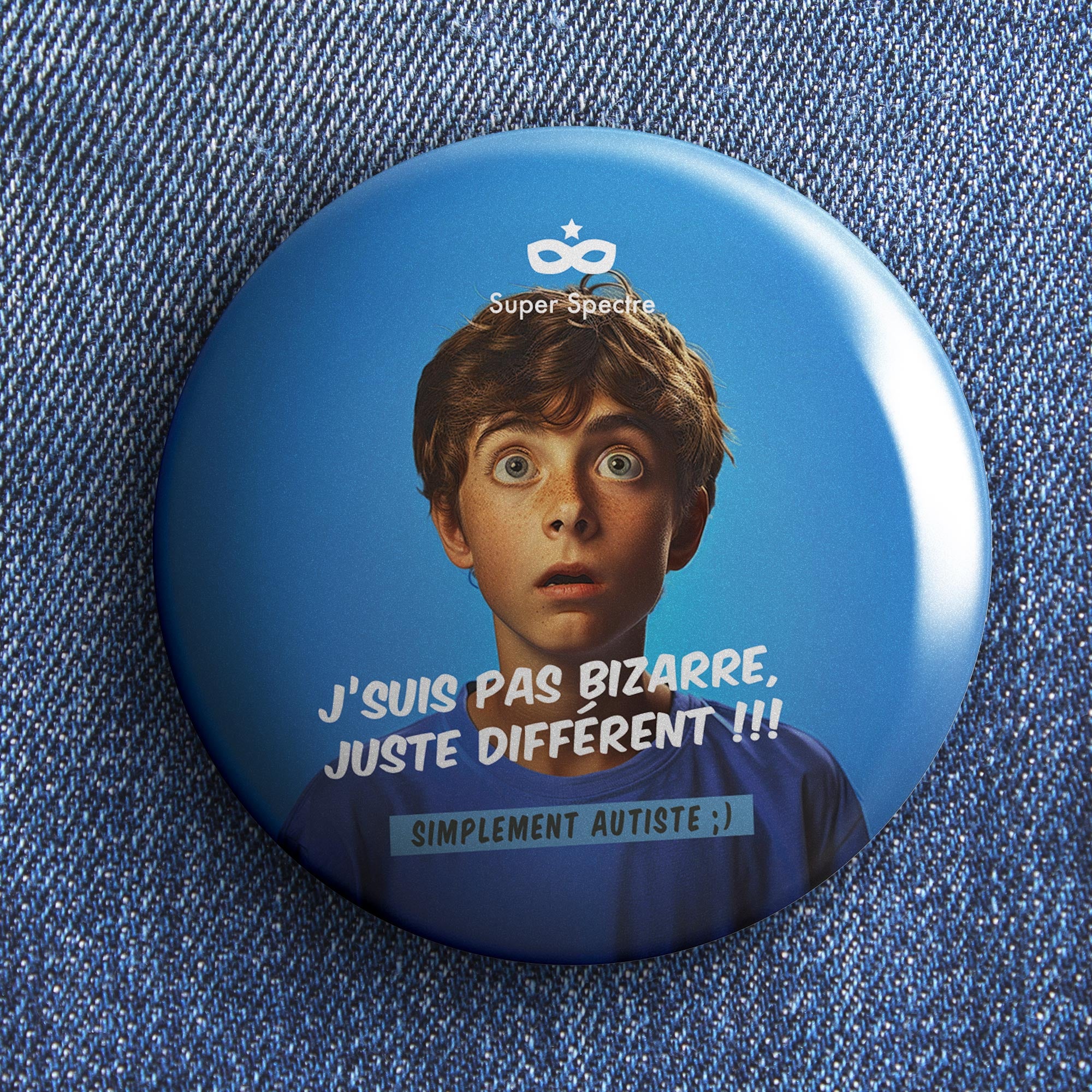 Badge de sensibilisation autisme - bleu