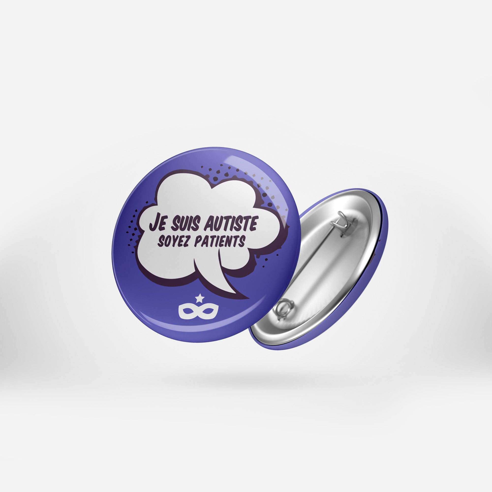 Badge je suis autiste soyez patients 32mm