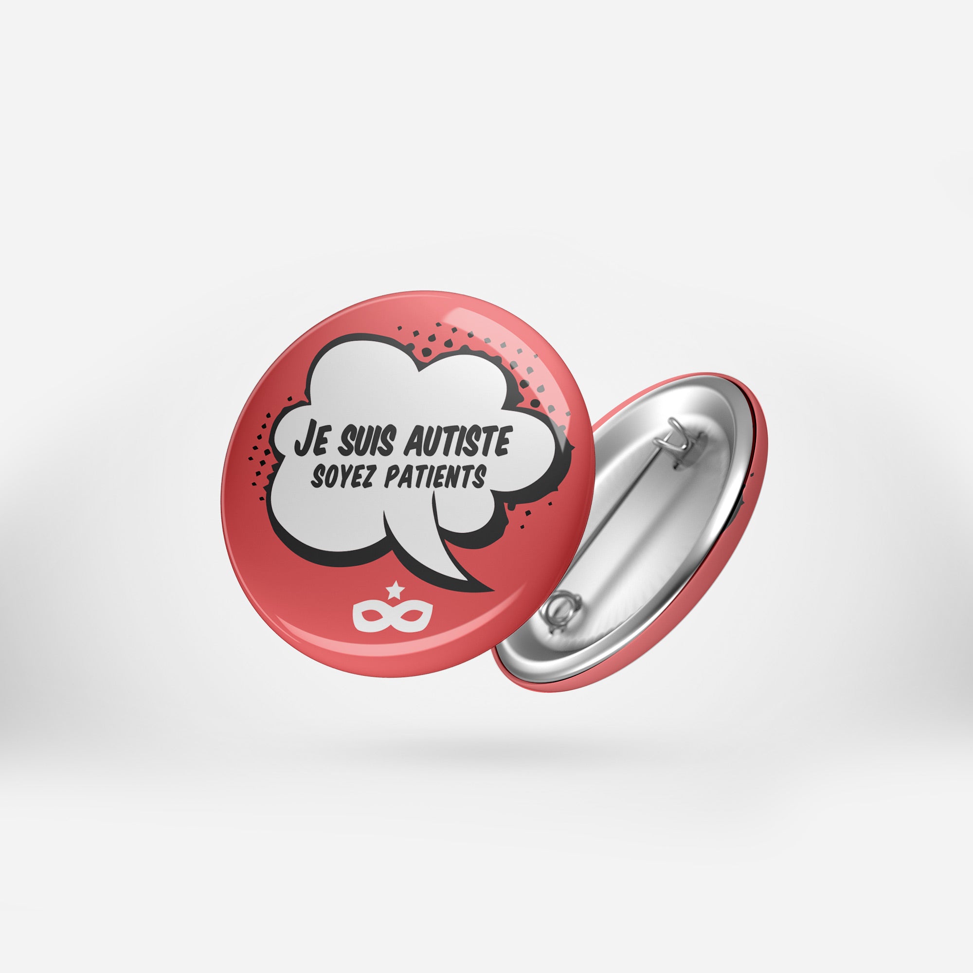 Badge je suis autiste soyez patients 32mm