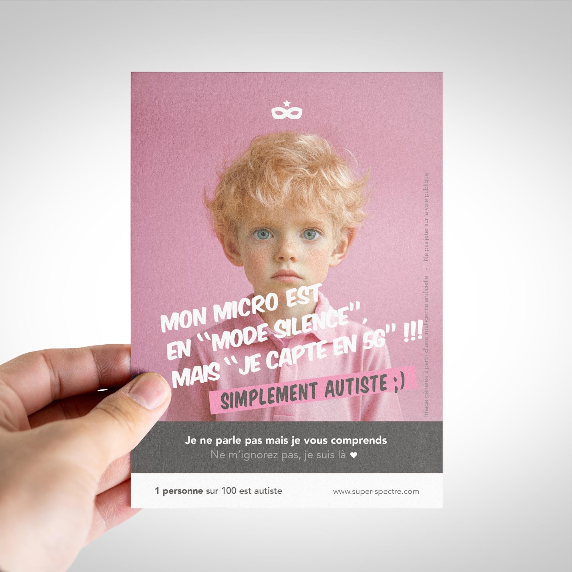 Pack de flyers de sensibilisation à l'autisme - 10,5 x 14,8cm