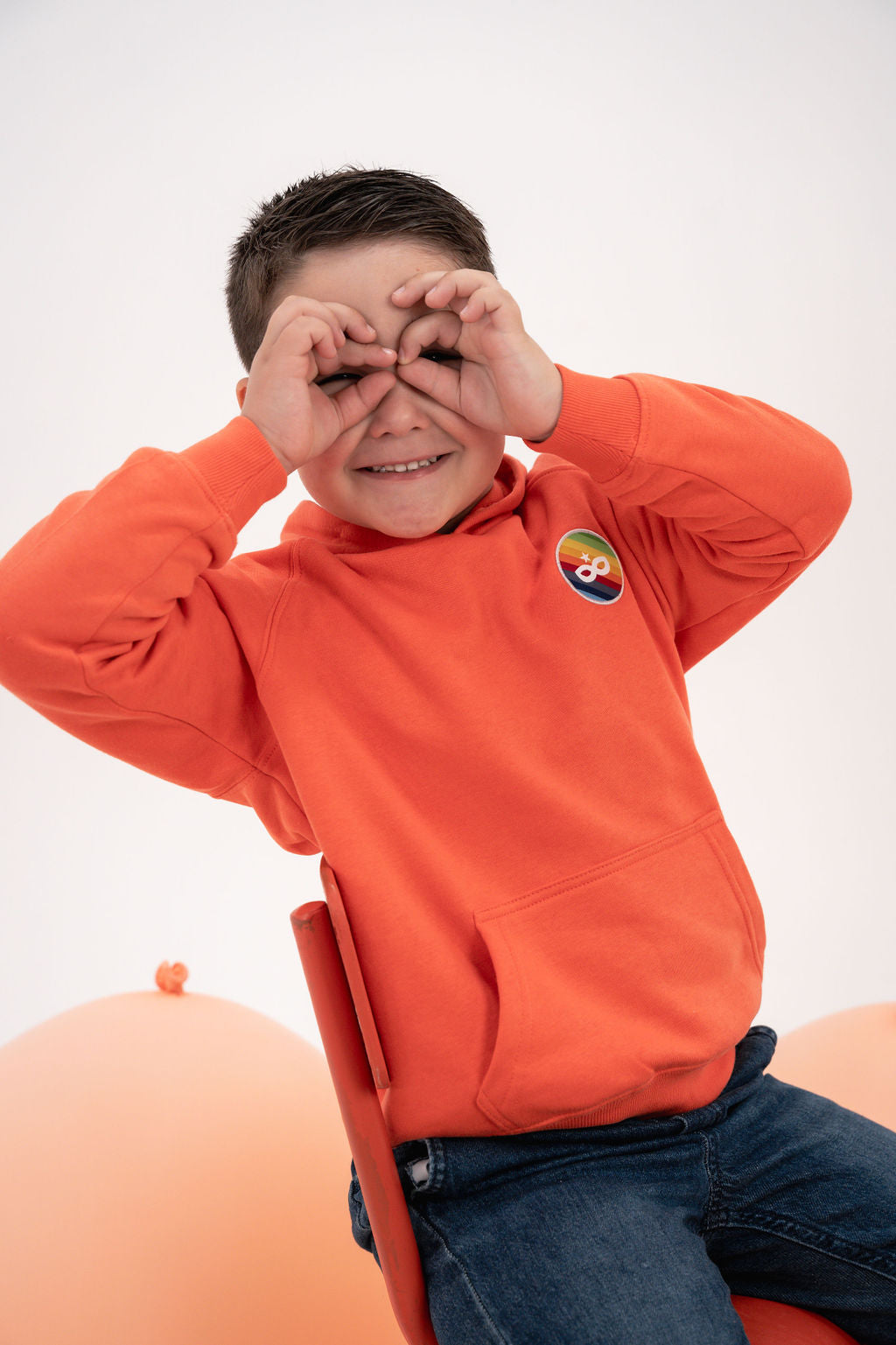 Sweat à Capuche Enfant Orange