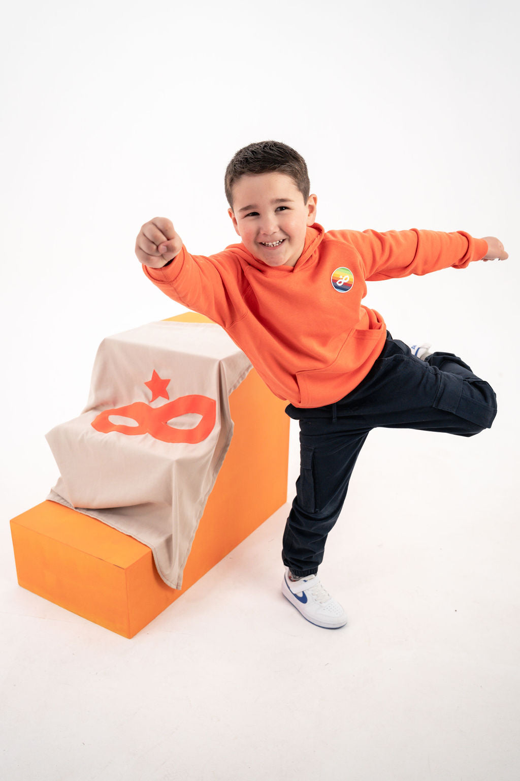 Sweat à Capuche Enfant Orange