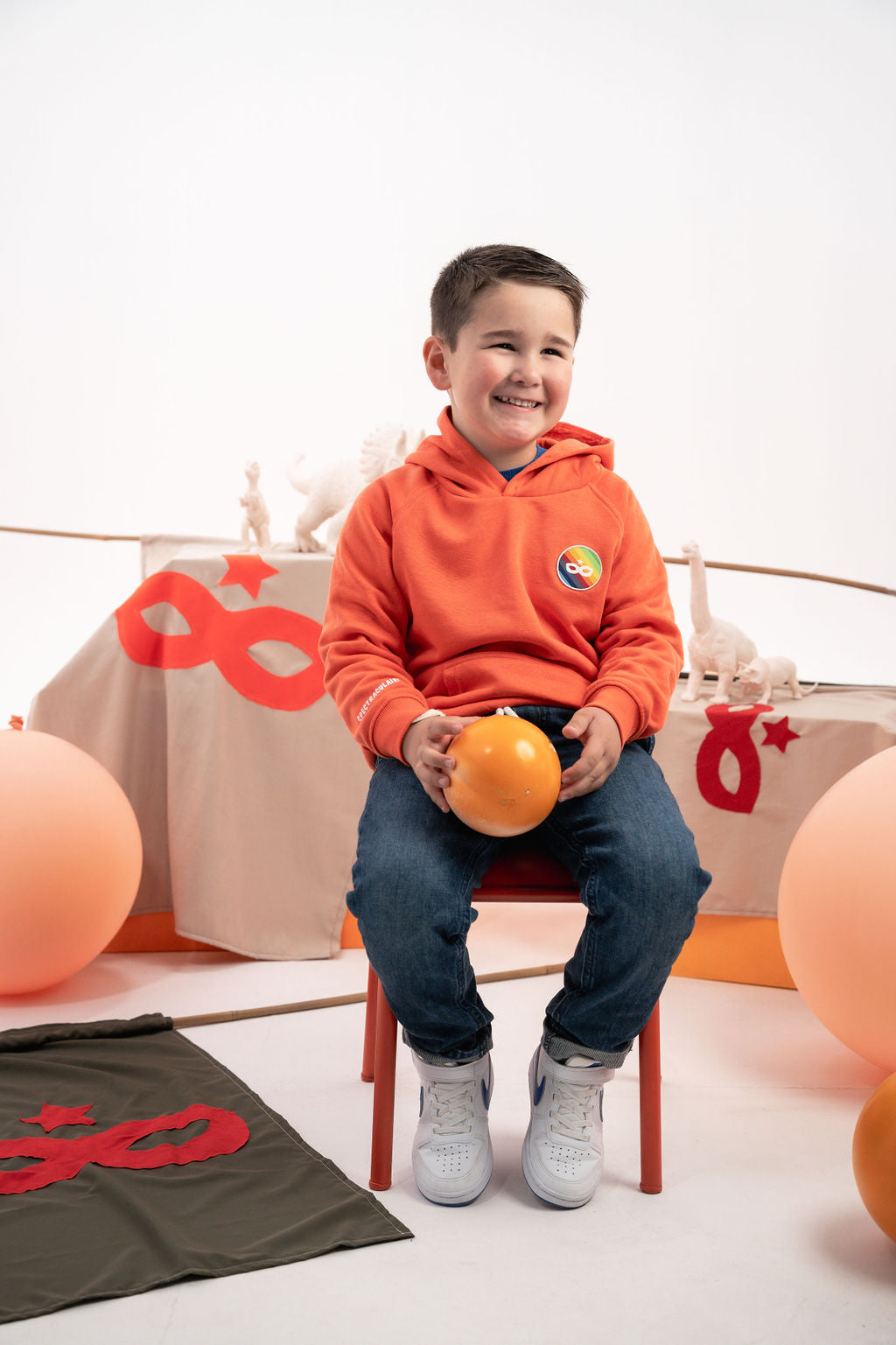Sweat à Capuche Enfant Orange
