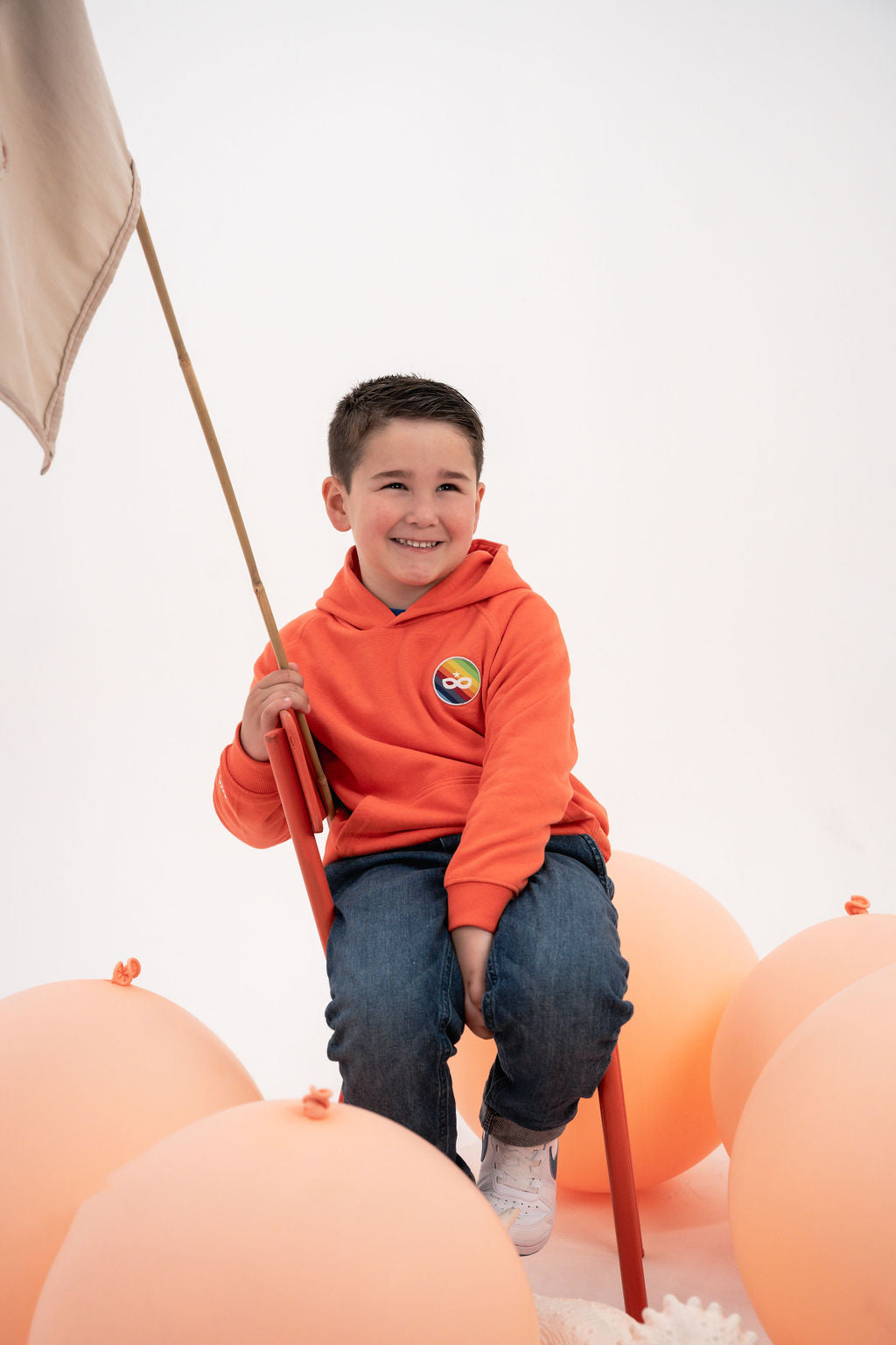 Sweat à Capuche Enfant Orange