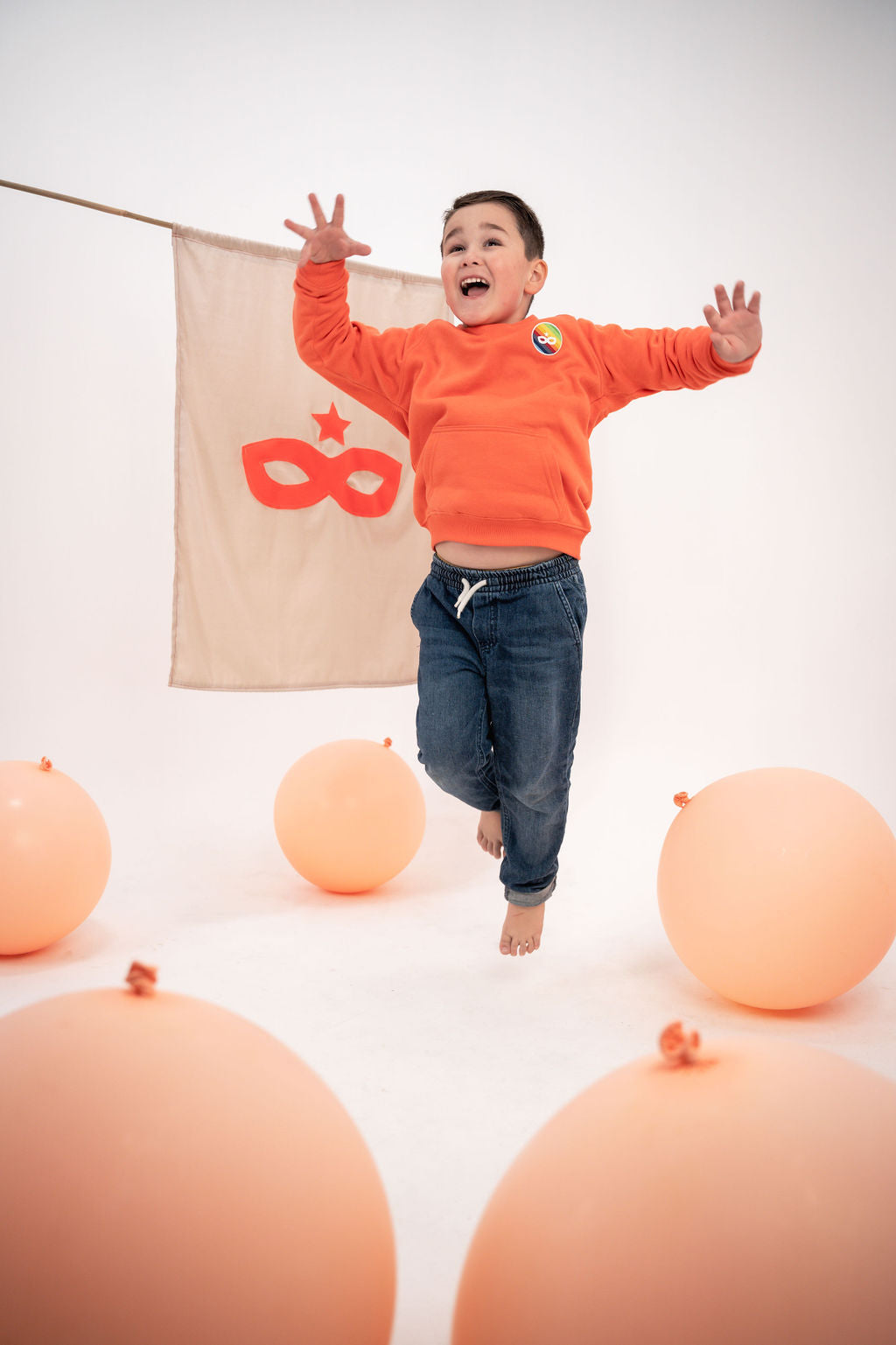 Sweat à Capuche Enfant Orange