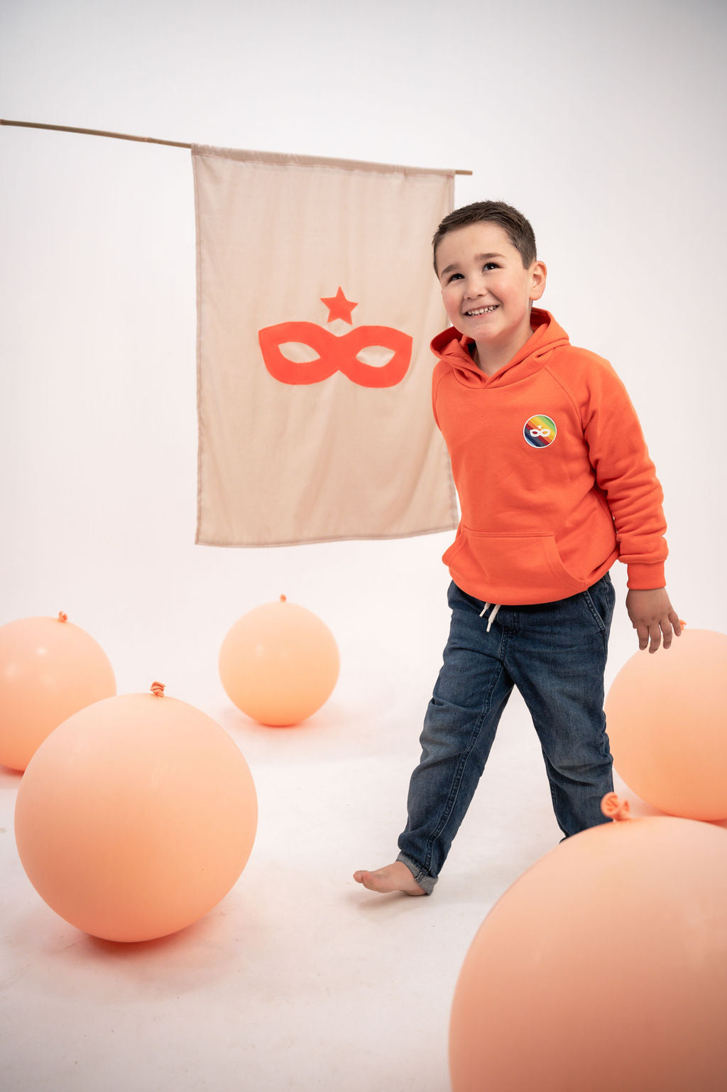 Sweat à Capuche Enfant Orange