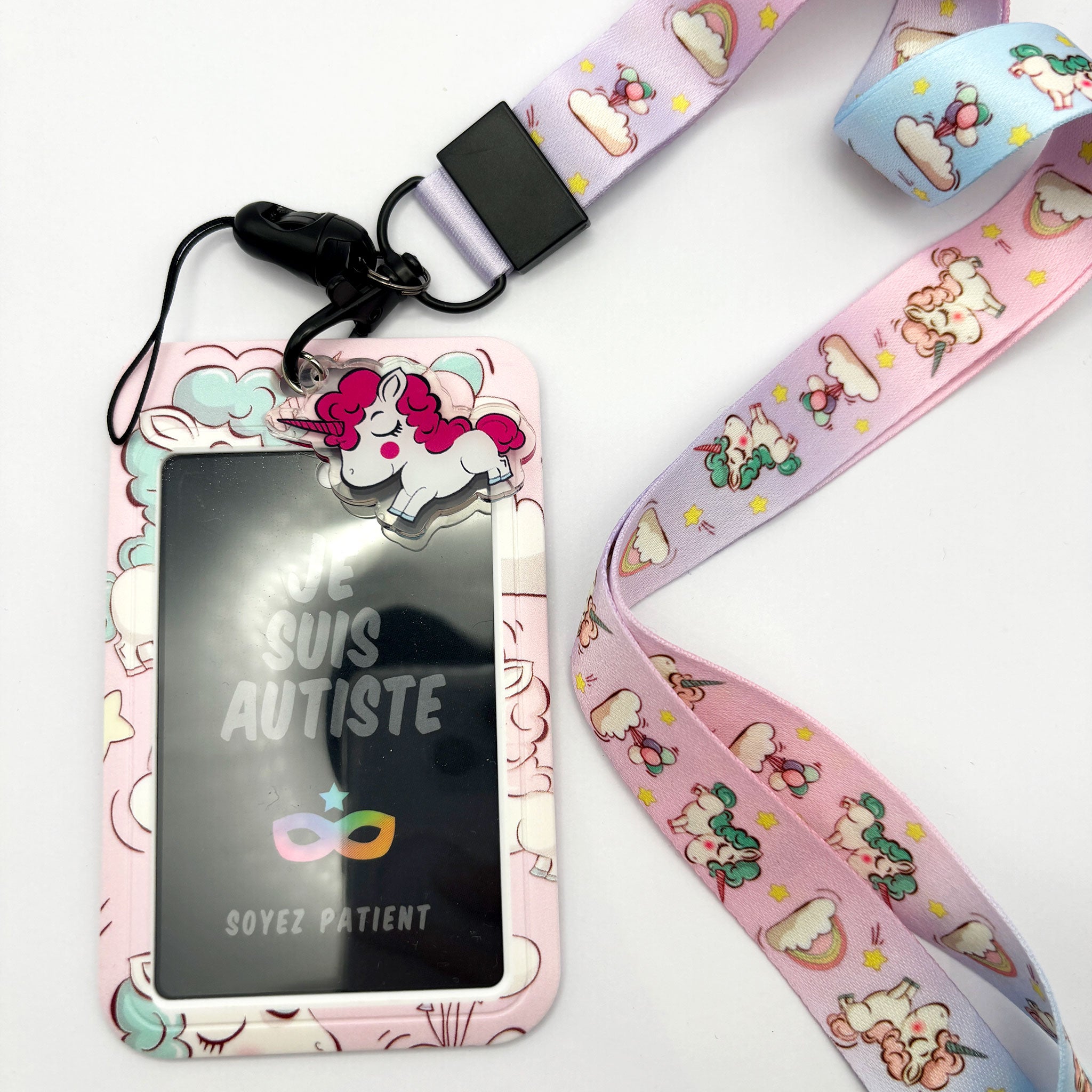 Tour de Cou : Licorne - "Je suis Autiste"